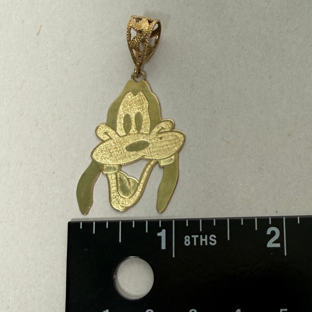 10K Gold Goofy Character Charm Pendant Vintage Cartoon Dog 2” - Picture 5 of 8